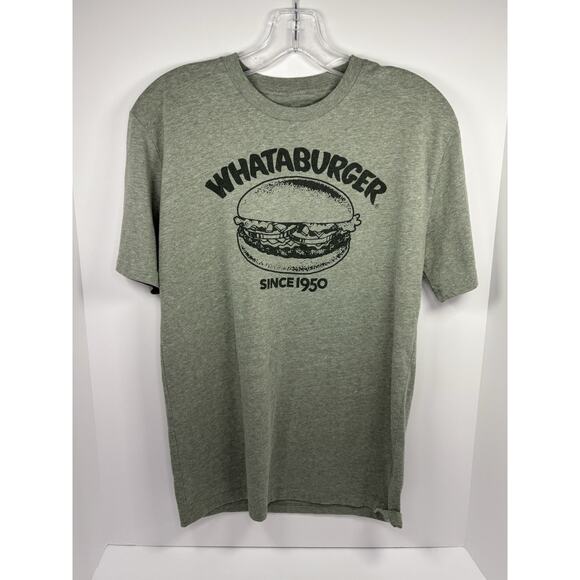 Whataburger Since 1950 Burger Graphic Tee Green Heather Shirt Small - Picture 1 of 16